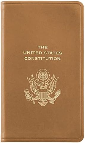 תמונה גרפית החוקה של ארצות הברית ומסמכים קשורים | פורסם ונקשר בארצות הברית | כיסוי רך עור אמיתי | גודל הכיס